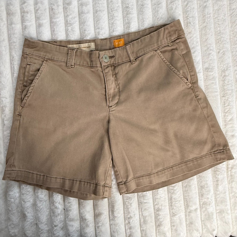 Anthropologie Pilcro‎ Shorts Size 27 Beige Tan Hyphen Cotton Blend